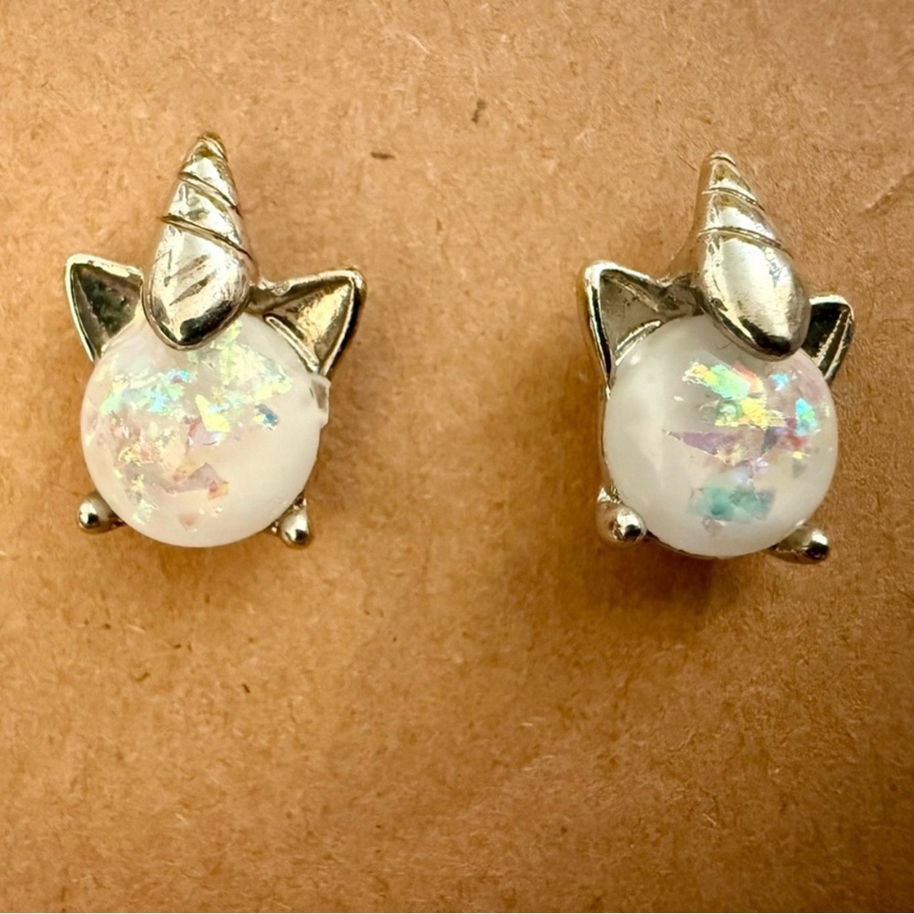 Unicorn Lovers Earring Set: Sterling Silver & Stainless Steel Bundle 🦄 - Picture 6 of 6